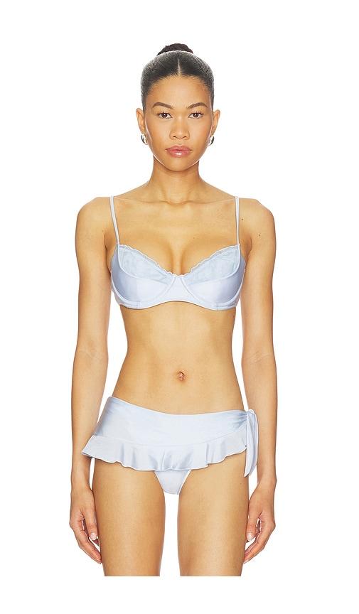 frankies bikinis austin satin top in baby blue.