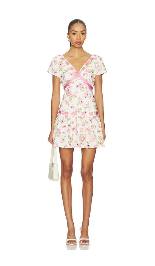 frankies bikinis belladonna poplin mini dress in white.