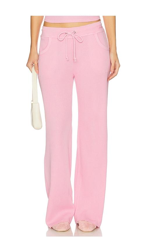 frankies bikinis emma thermal pant in pink.