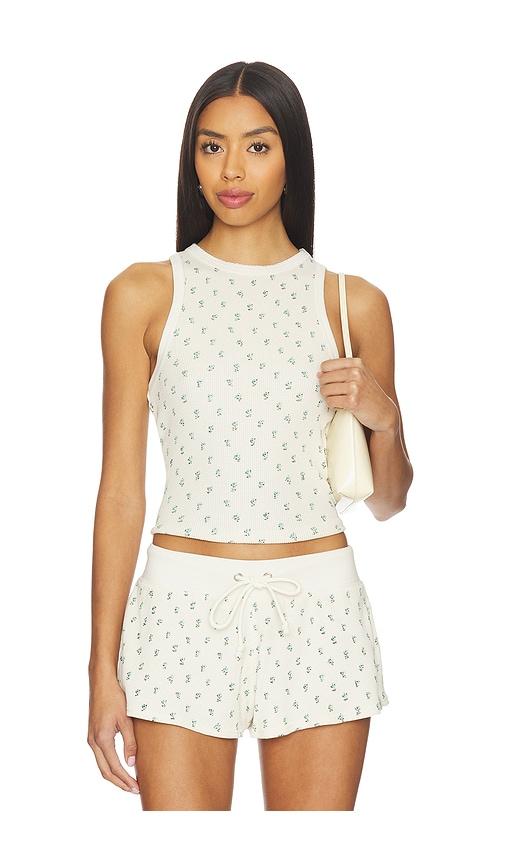 frankies bikinis emma thermal tank in cream.