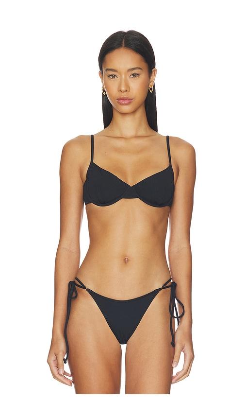 frankies bikinis ireland bikini top in black.