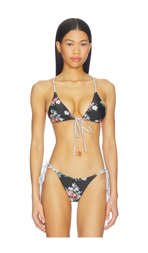 frankies bikinis june satin top in black.