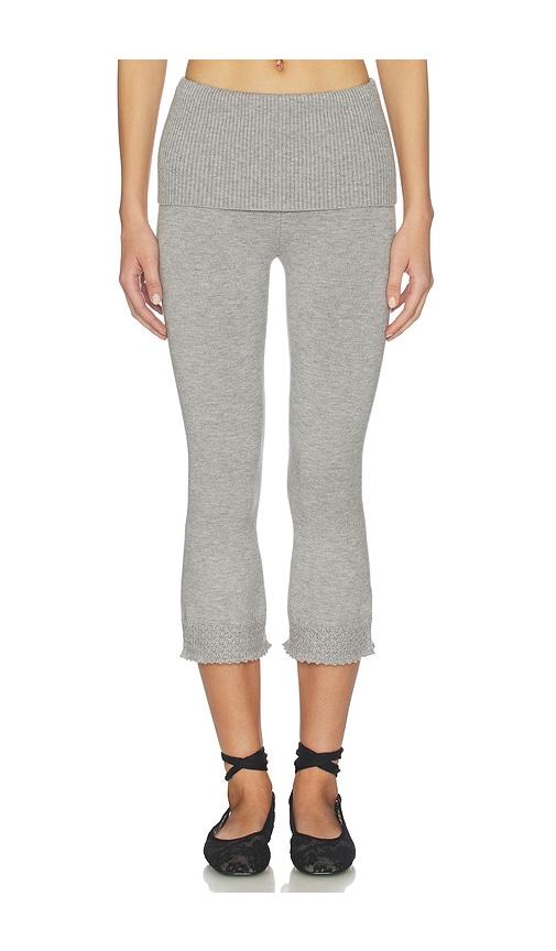 frankies bikinis milo cloud knit capri in grey.