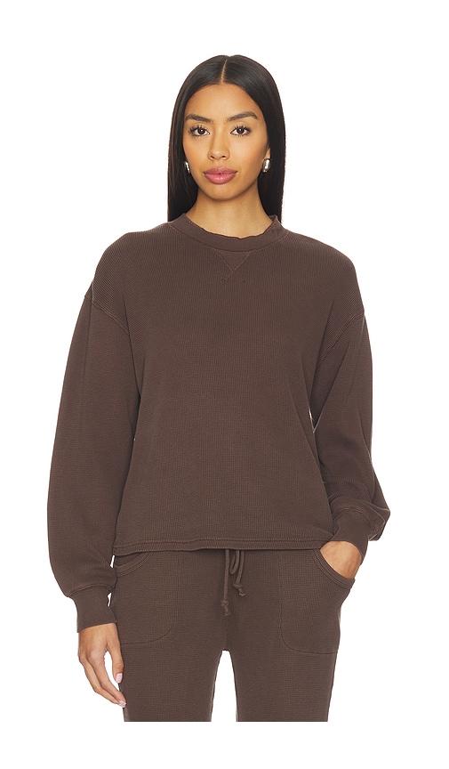 frankies bikinis noah thermal shirt in brown.