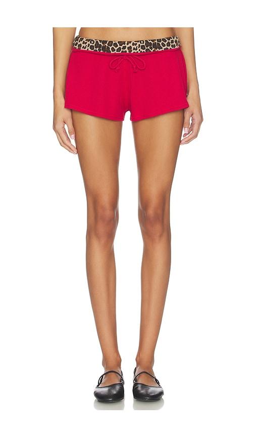 frankies bikinis noah thermal short in red.