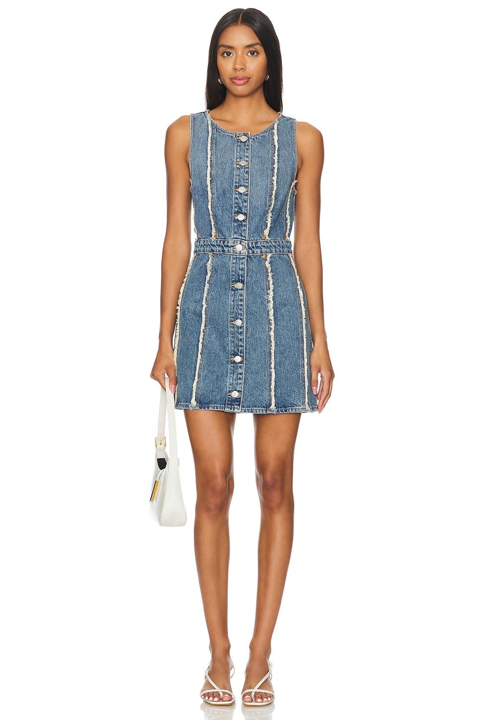 fray denim dress