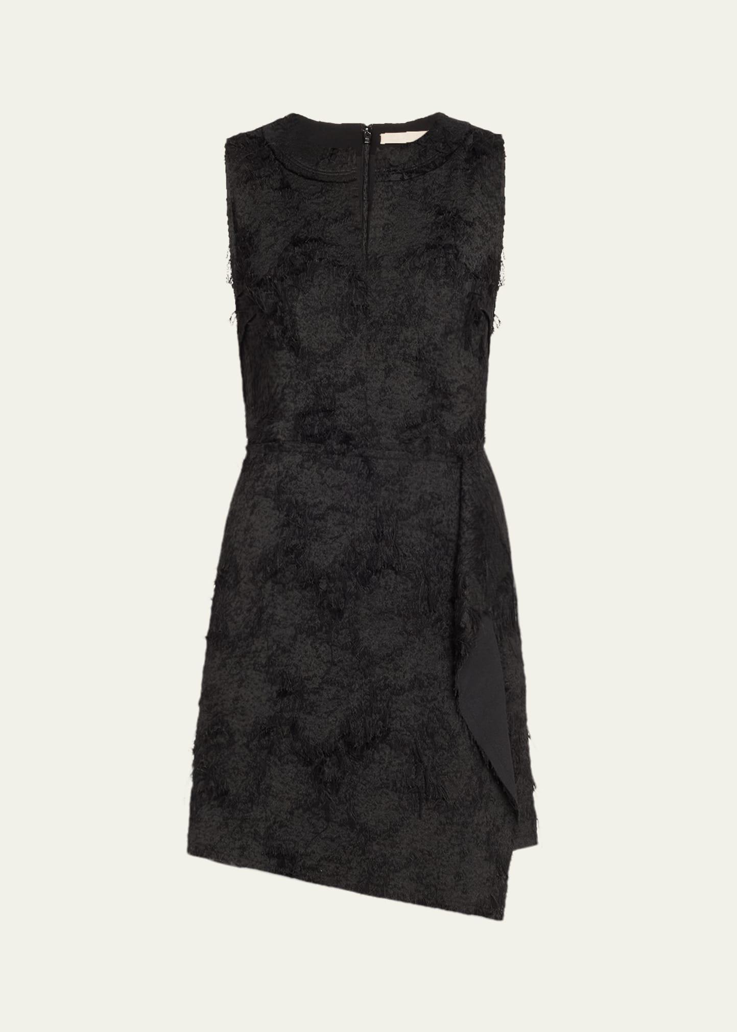 fray jacquard mini a-line dress