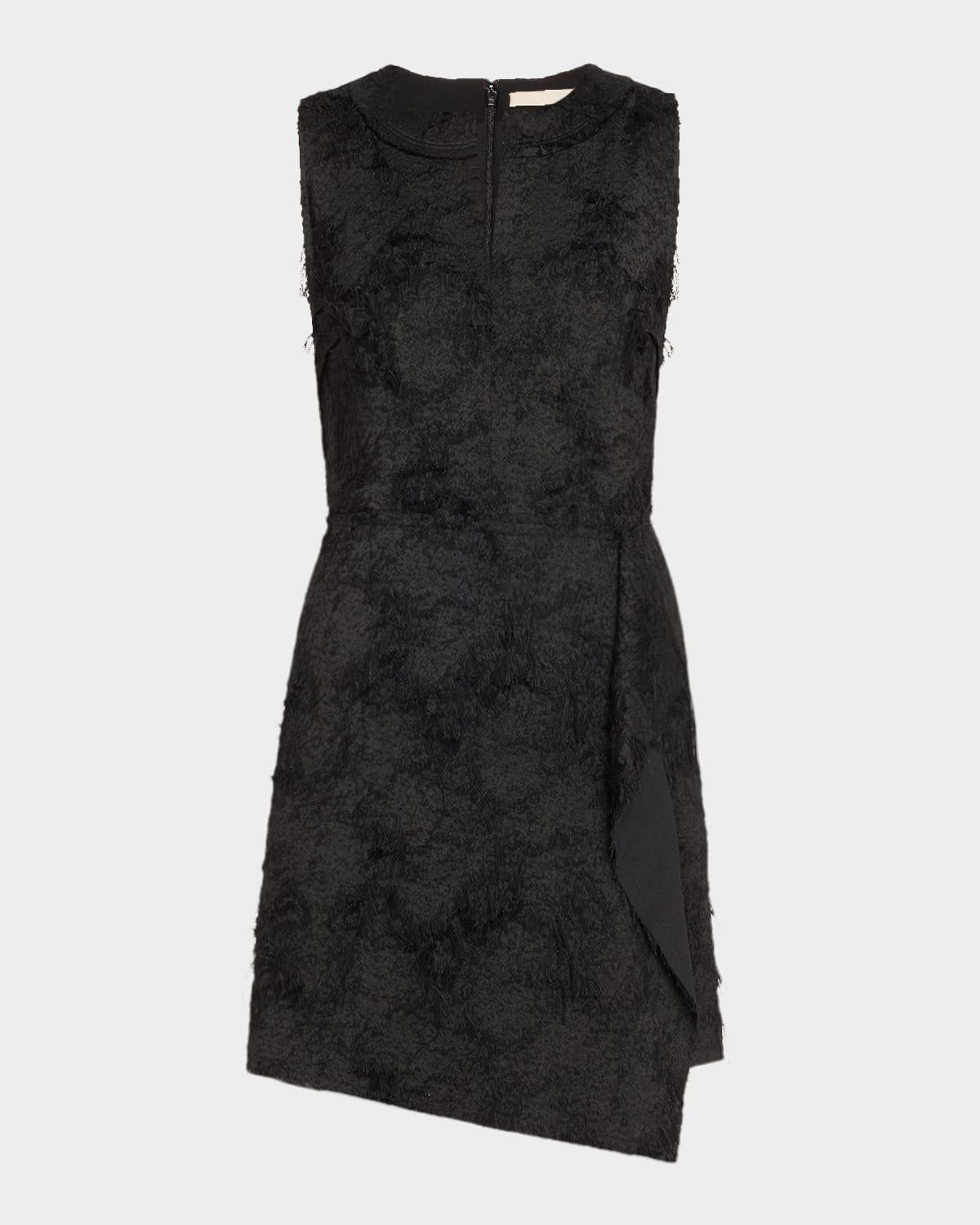 fray jacquard mini a-line dress
