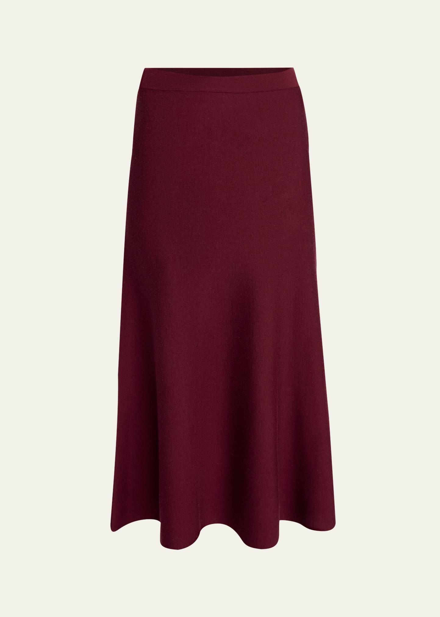 freddie wool cashmere midi skirt