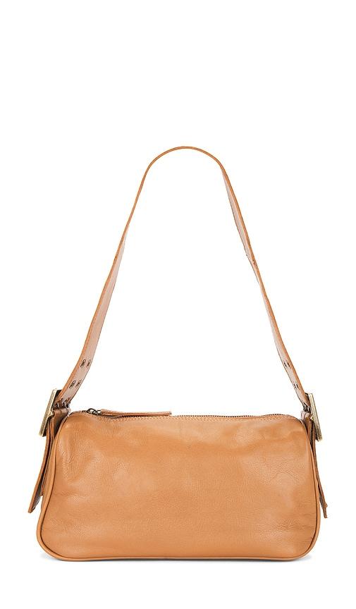 free people arm candy bag in tan.