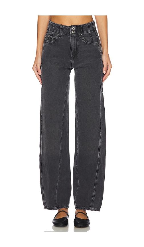 free people aster straight leg jeans in charcoal.