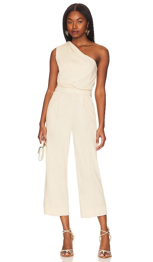 free people avery jumpsuit in cream.