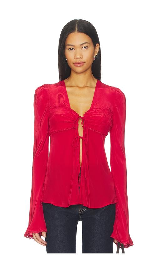 free people bali ariel top in red.