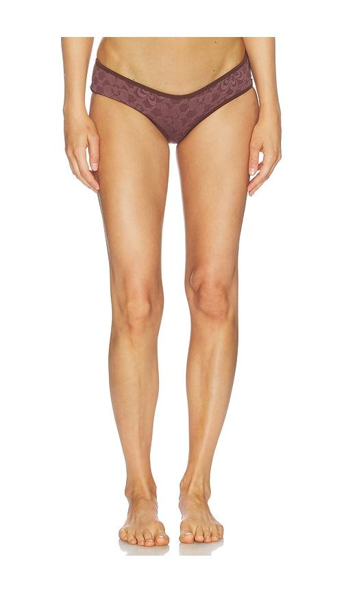 free people bayside frankie hipster bikini bottom in brown.