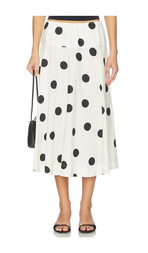 free people betty drop waist skirt in ivory.