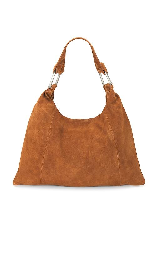 free people bobbi slouch suede tote in brown.