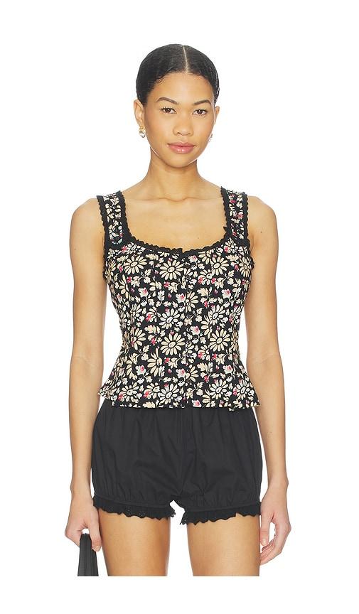 free people bridgette corset top in black.