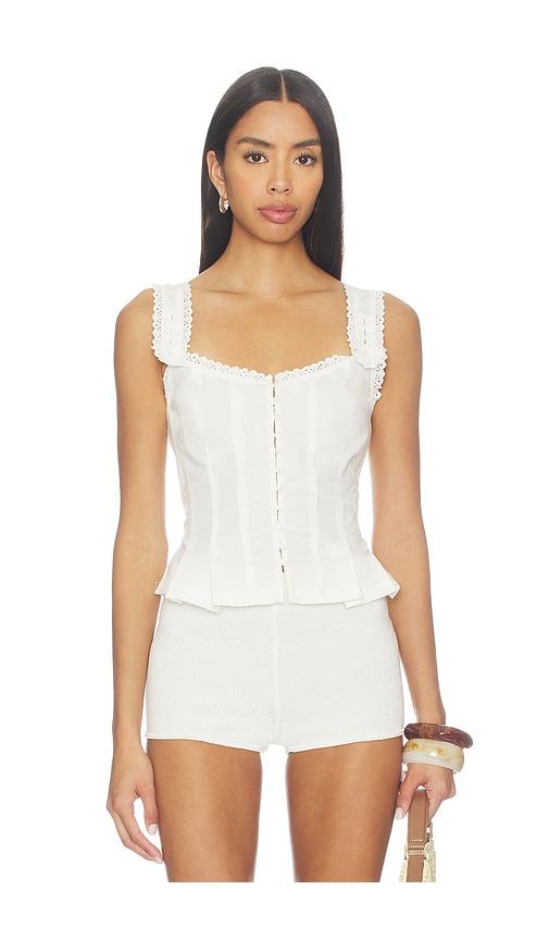 free people bridgette corset top in ivory.