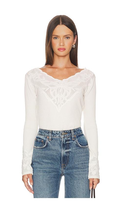free people butterfly cuff top in ivory.