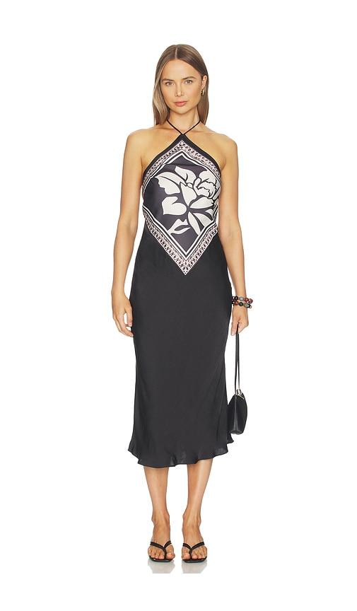 free people citrine midi dress in black.