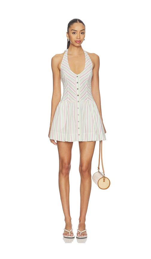 free people clean break mini dress in light grey,blush.