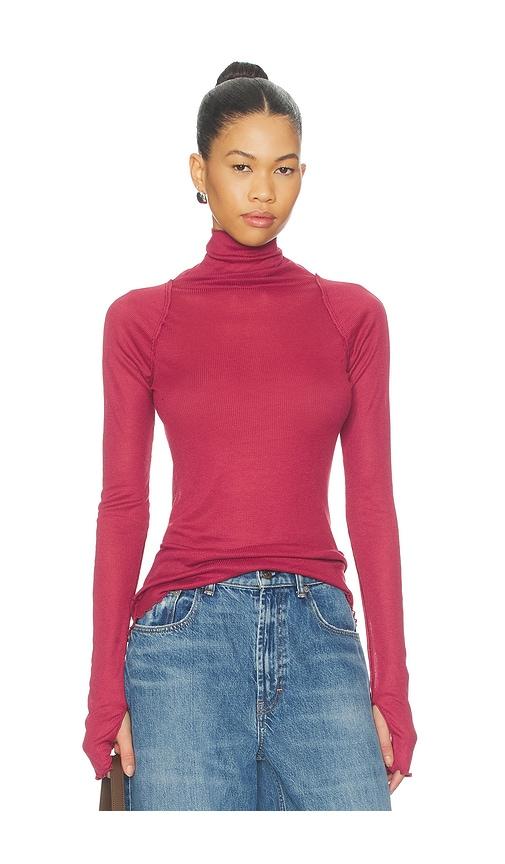 free people close to home layering tee in purple.