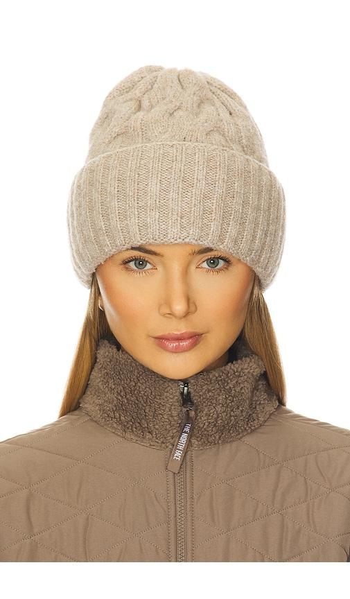 free people coast line beanie in beige.