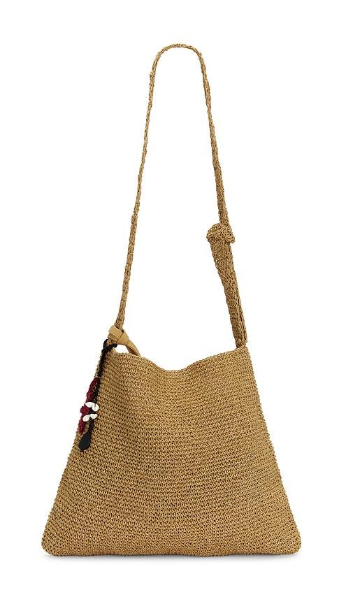 free people coastal crush straw tote in neutral.
