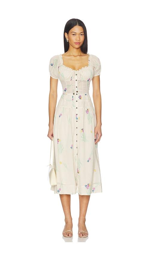 free people complete me midi dress in ivory.