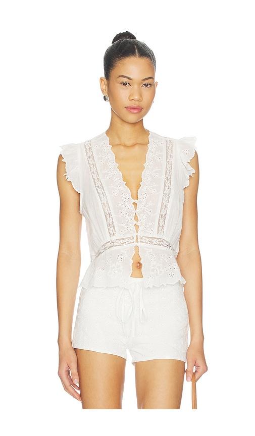free people day dreamer top in ivory.