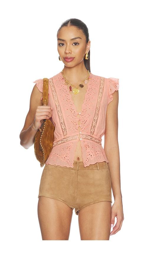 free people day dreamer top in pink.