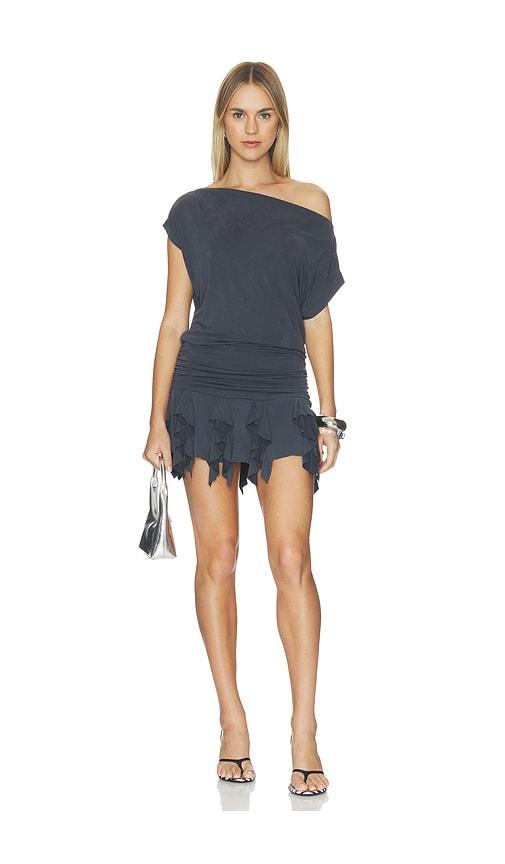 free people daybreak mini dress in black.