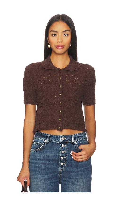 free people daylight cardigan in brown.
