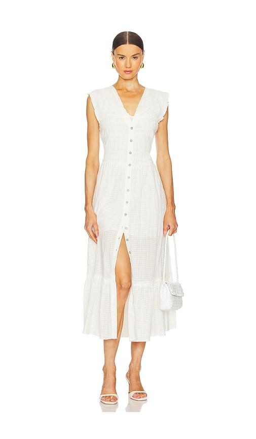 free people desert dazed midi dress in white.