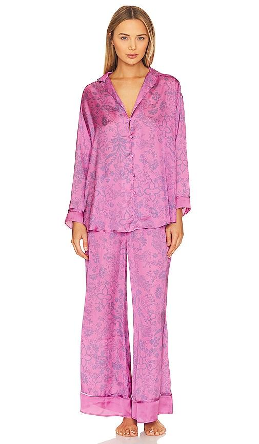 free people dreamy days pajama set in purple.