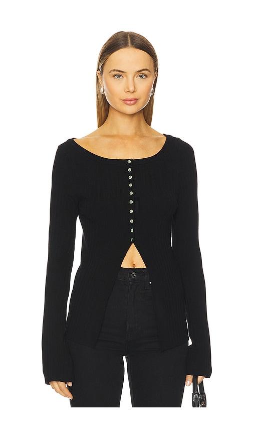 free people east side cardigan in black.
