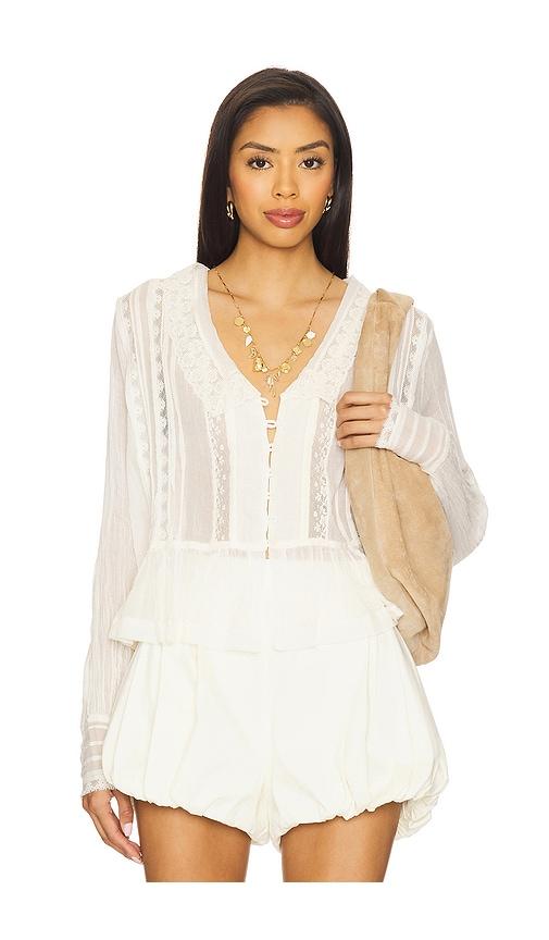 free people elodie blouse in ivory.