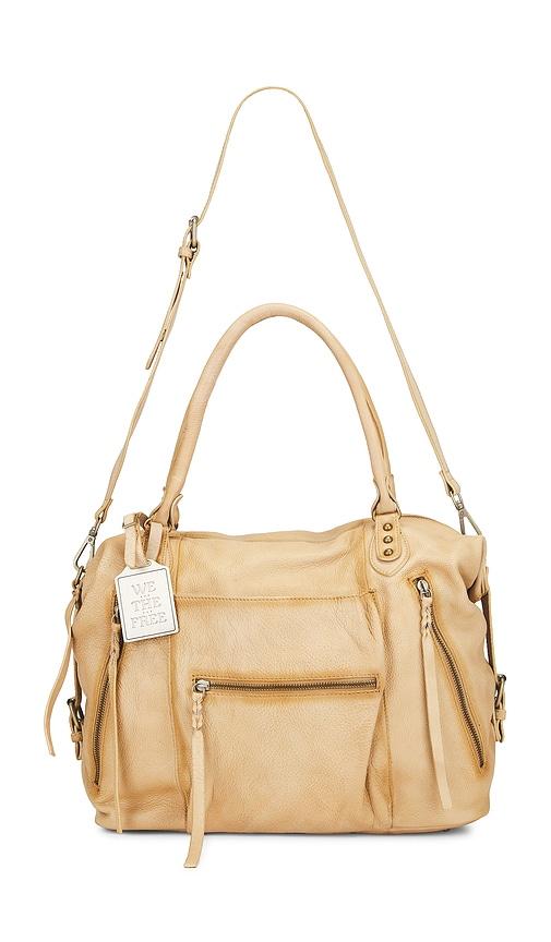 free people emerson handbag in italian straw in tan.