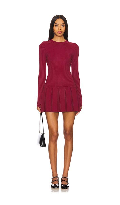 free people emmy mini dress in red.