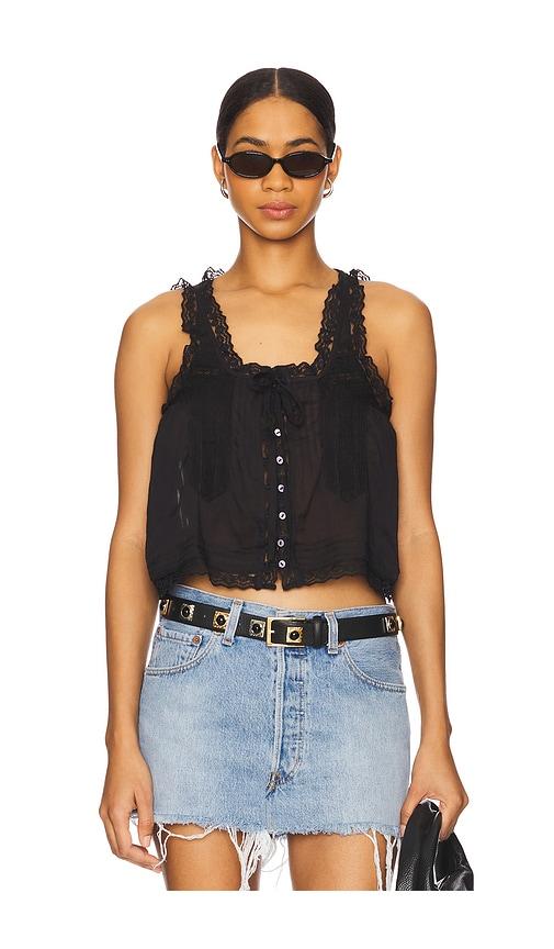 free people evermore tank in black.