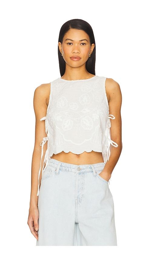 free people faded gardens tank in white.
