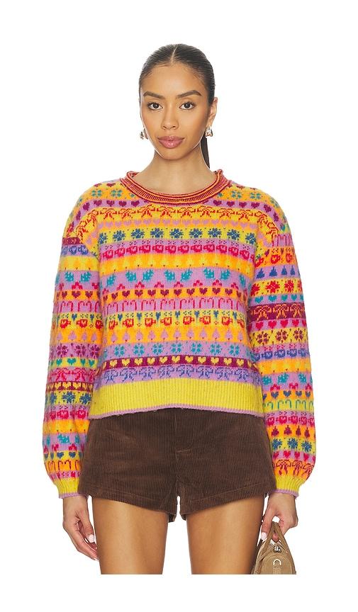 free people favorite things sweater in lavender,orange.