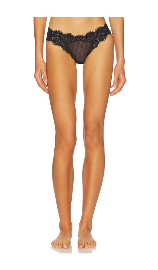 free people fiona bikini panty in black.