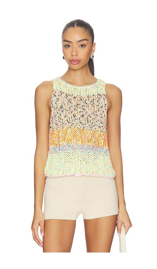 free people flea market tank in green,orange.