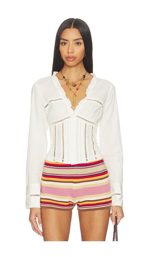 free people frankie corset top in ivory.