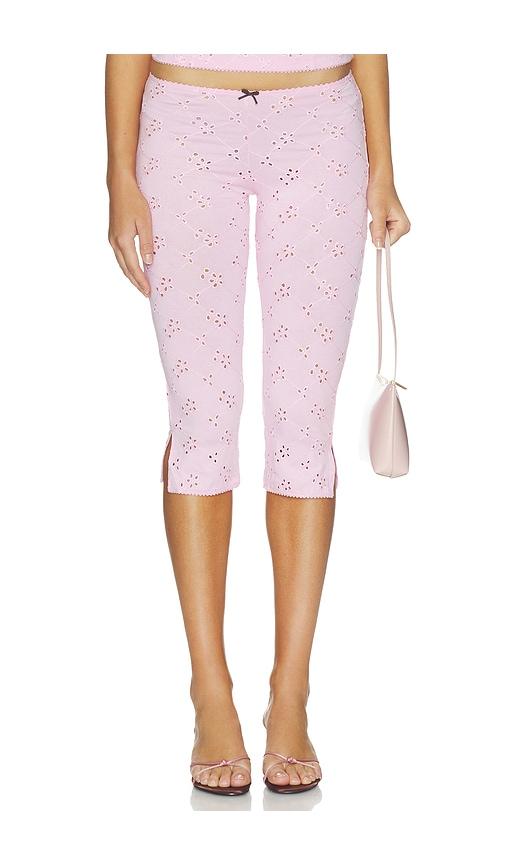 free people full bloom capri pant in sweet dream in pink.