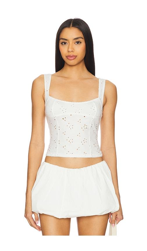 free people full bloom eyelet cami in ivory.