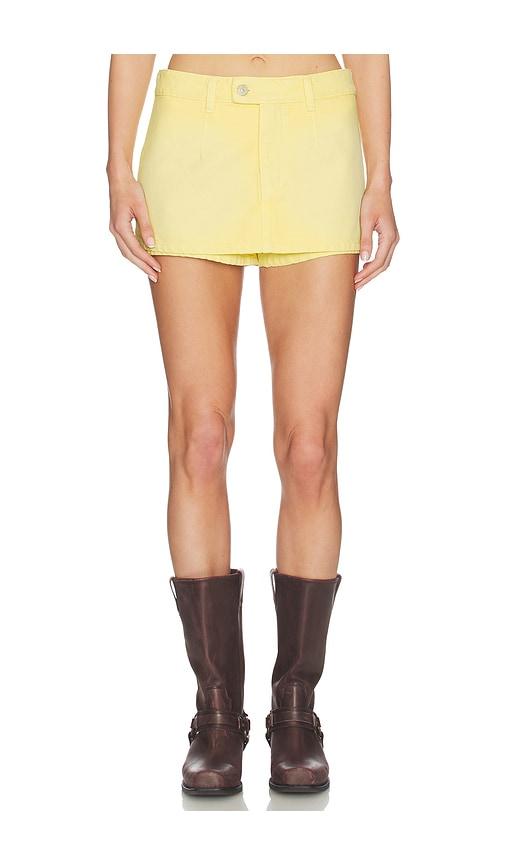 free people galivanting skort in lemon.
