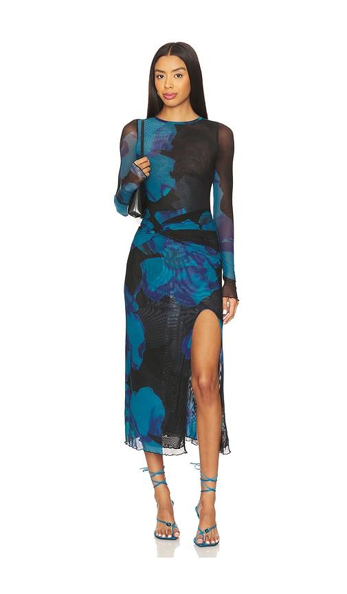 free people gianni maxi dress in navy.