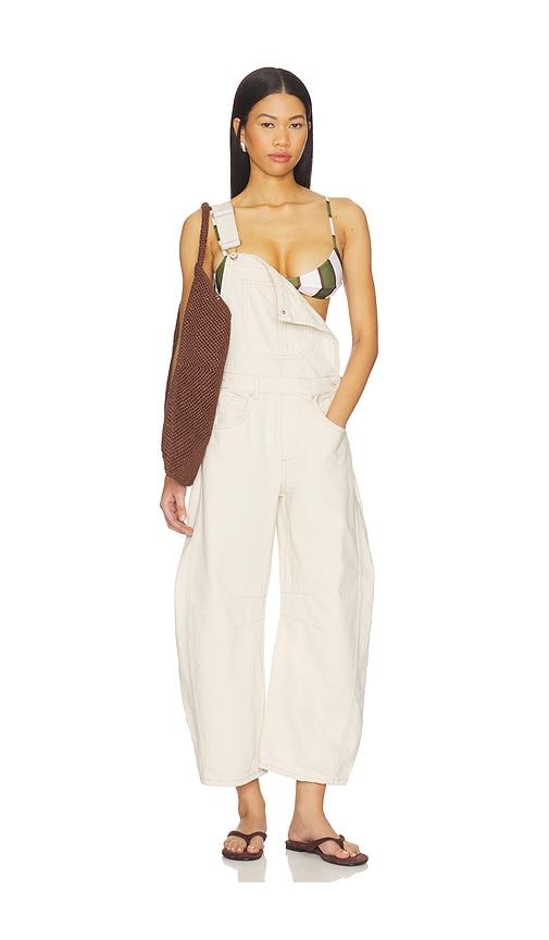 free people good luck overall in ivory.
